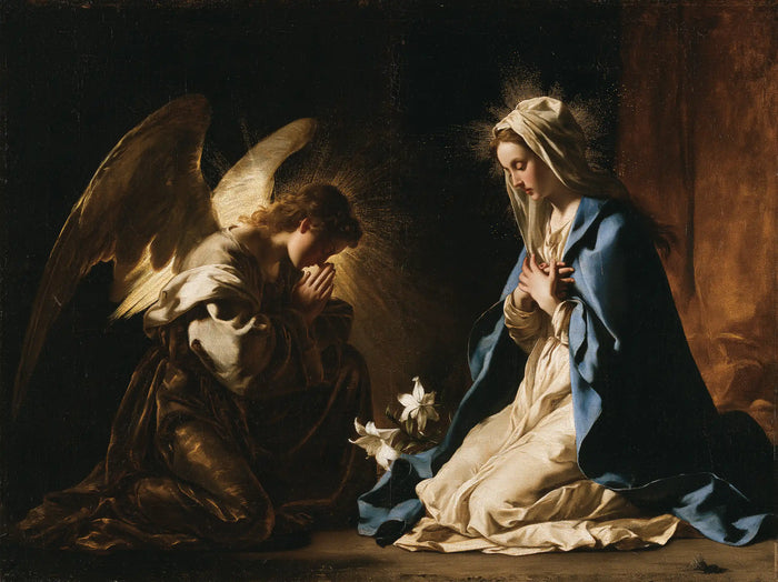 The Annunciation — The Greeting in the Heart of Black and Gold