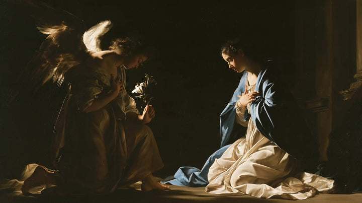 The Annunciation — The Greeting within the Circle of White Folds