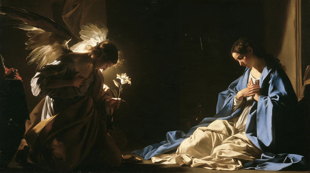 The Annunciation - Caravaggio Tenebrism · Landscape n° 4