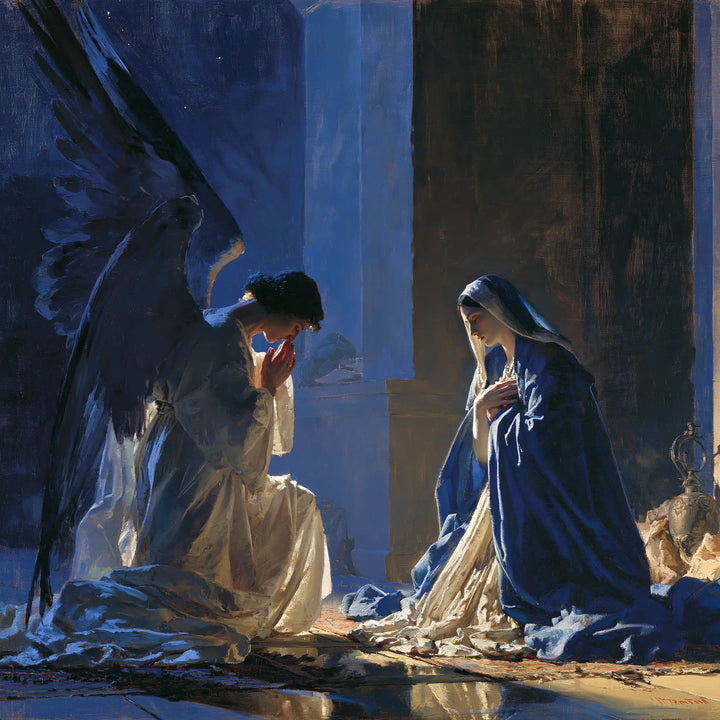 The Annunciation - Midnight Blue Chiaroscuro · Square n° 4