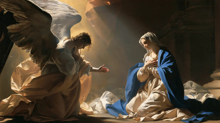 The Annunciation — The Hand Extended beneath the Silver Wing