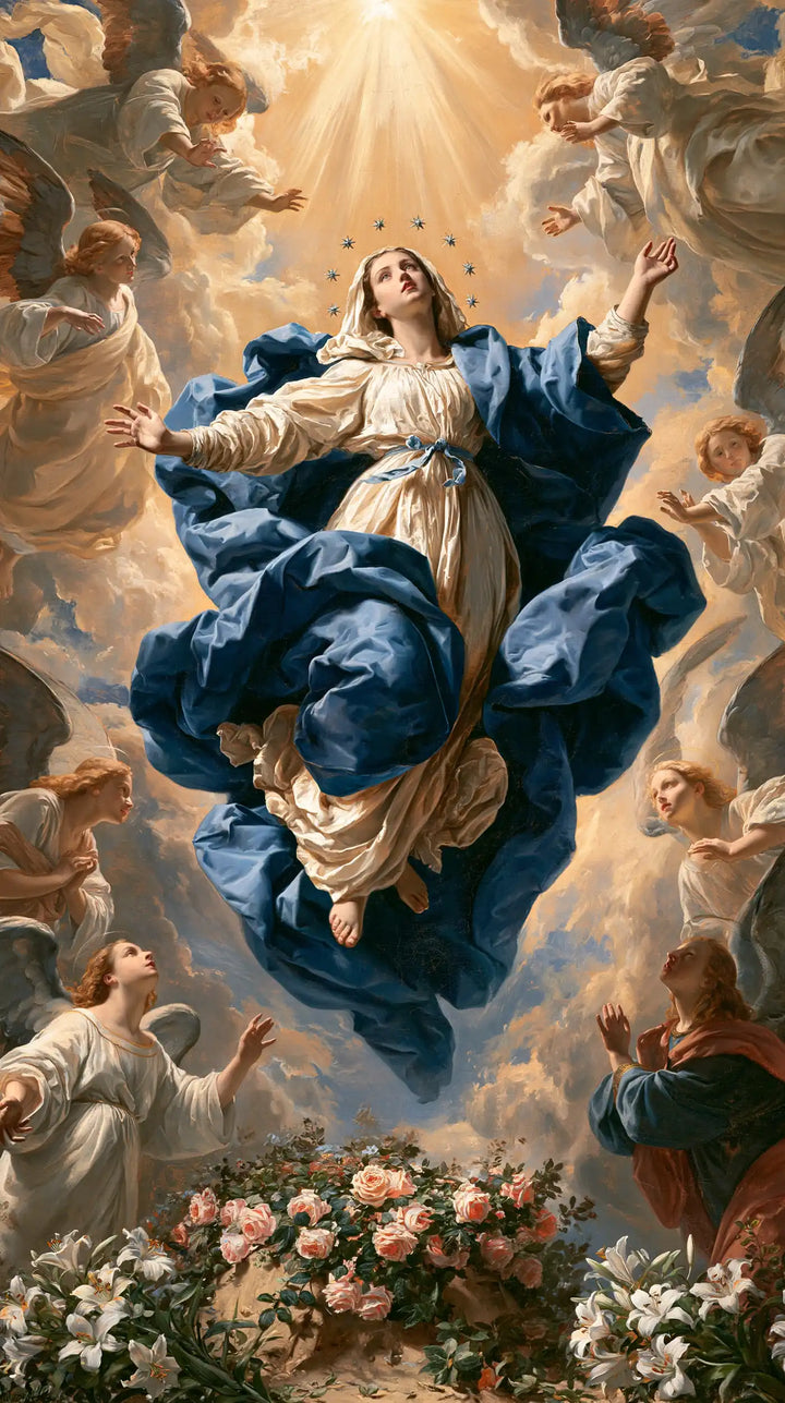 The Assumption of Mary — The Whirl Above the Pale Roses