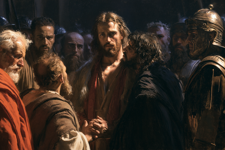 The Betrayal of Judas — Hands Joined Beneath the Gazes