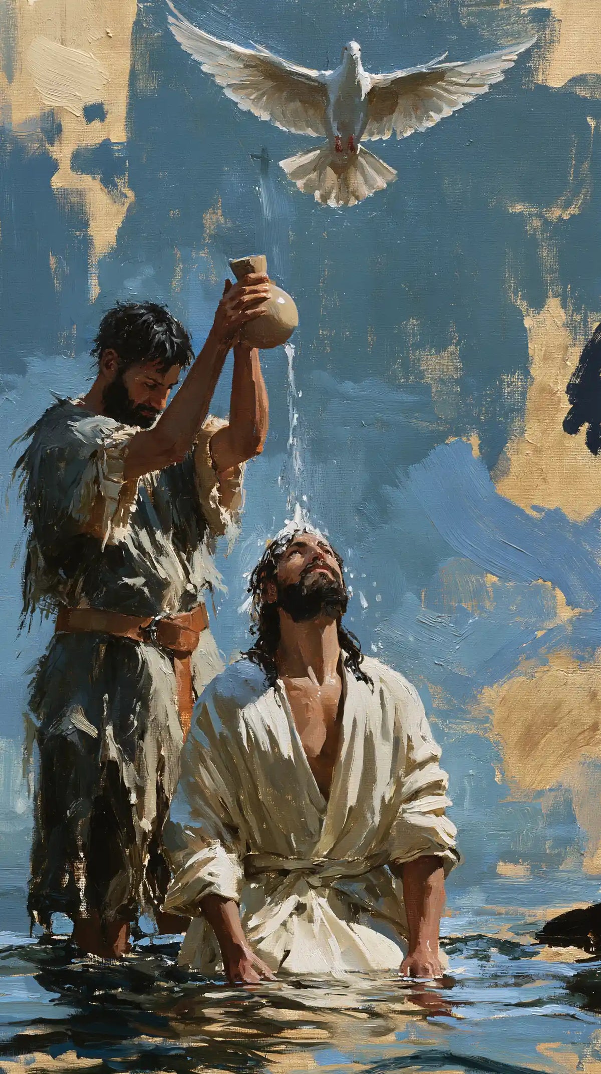 The Baptism of Jesus – Expressionist · Kneeling in the Jordan · Portrait no. 2
