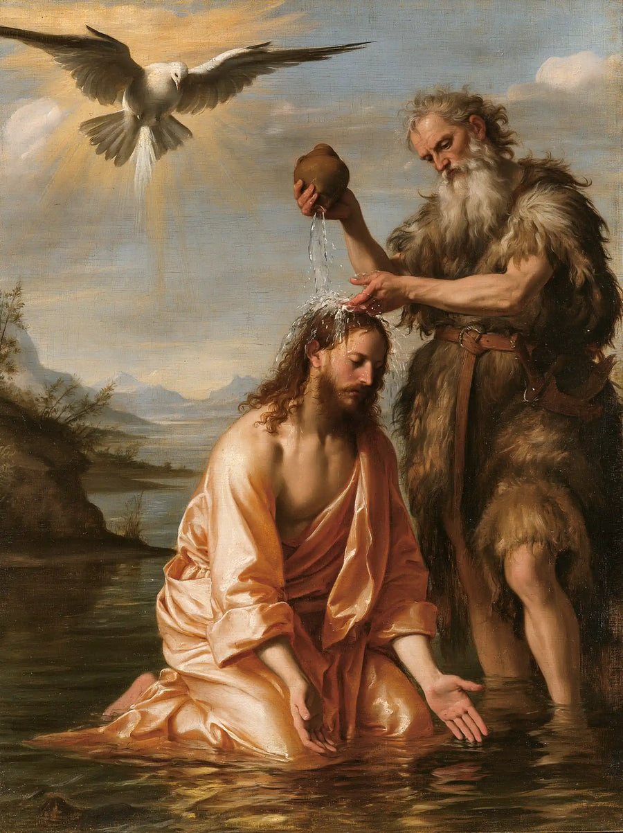The Baptism of Jesus – Florentine Renaissance · Kneeling in the Jordan · Portrait no. 3