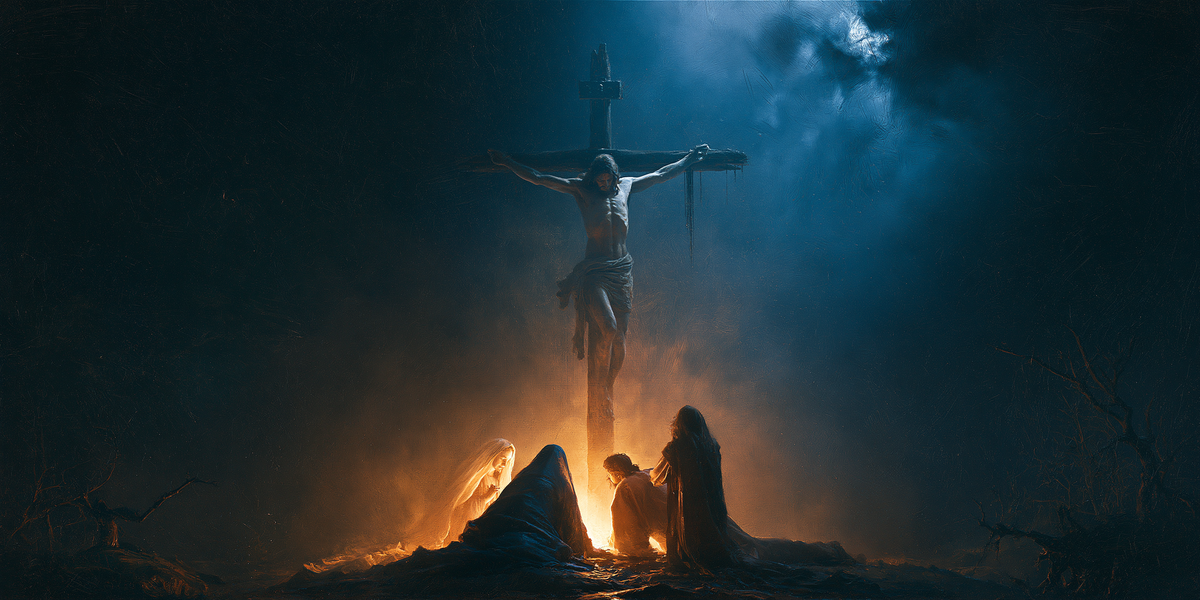 The Crucifixion - Light-dark midnight blue · Landscape n° 15