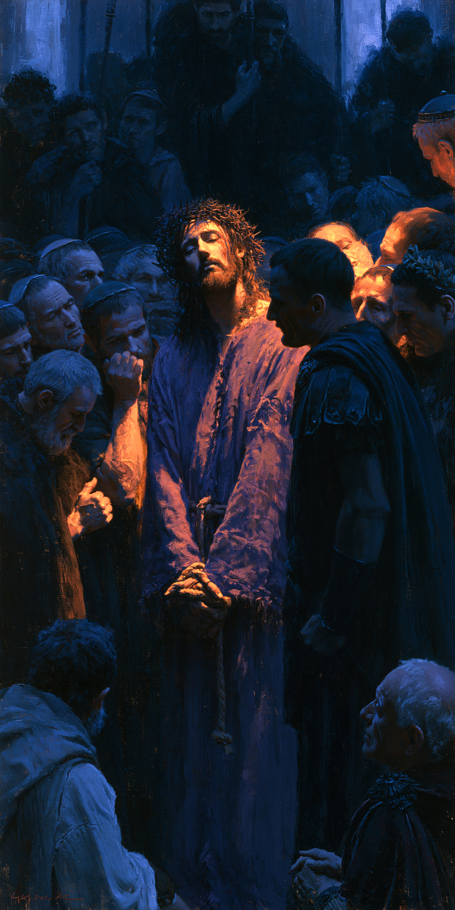 Ecce Homo - Light-dark midnight blue · Portrait n° 1