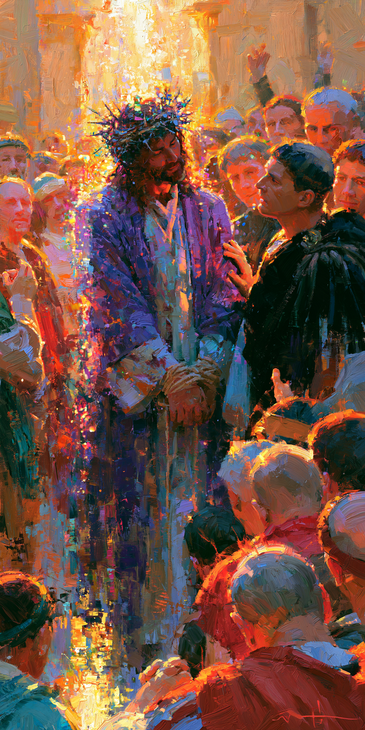 Ecce Homo — Purple Above the Smaller Figures
