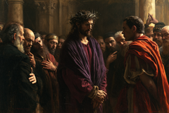 Ecce Homo — The Encounter Beside Brown Columns