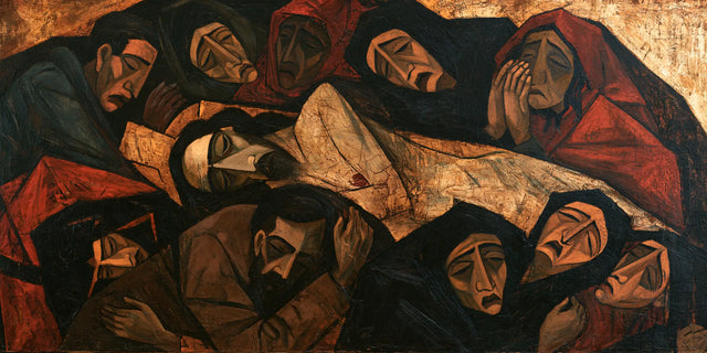 The Entombment of Jesus Christ — The Body Amid Lowered Gazes