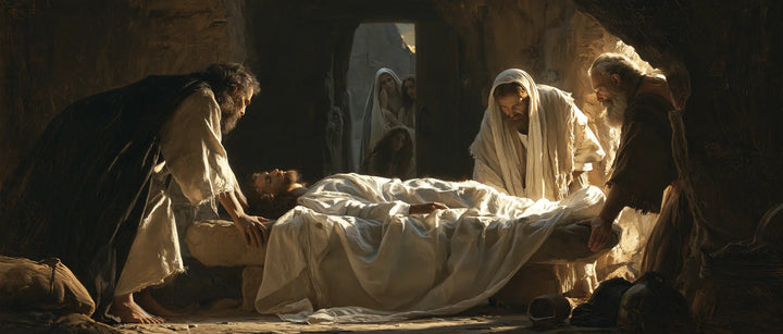 The Entombment of Jesus Christ — Linen in the Stone Chamber