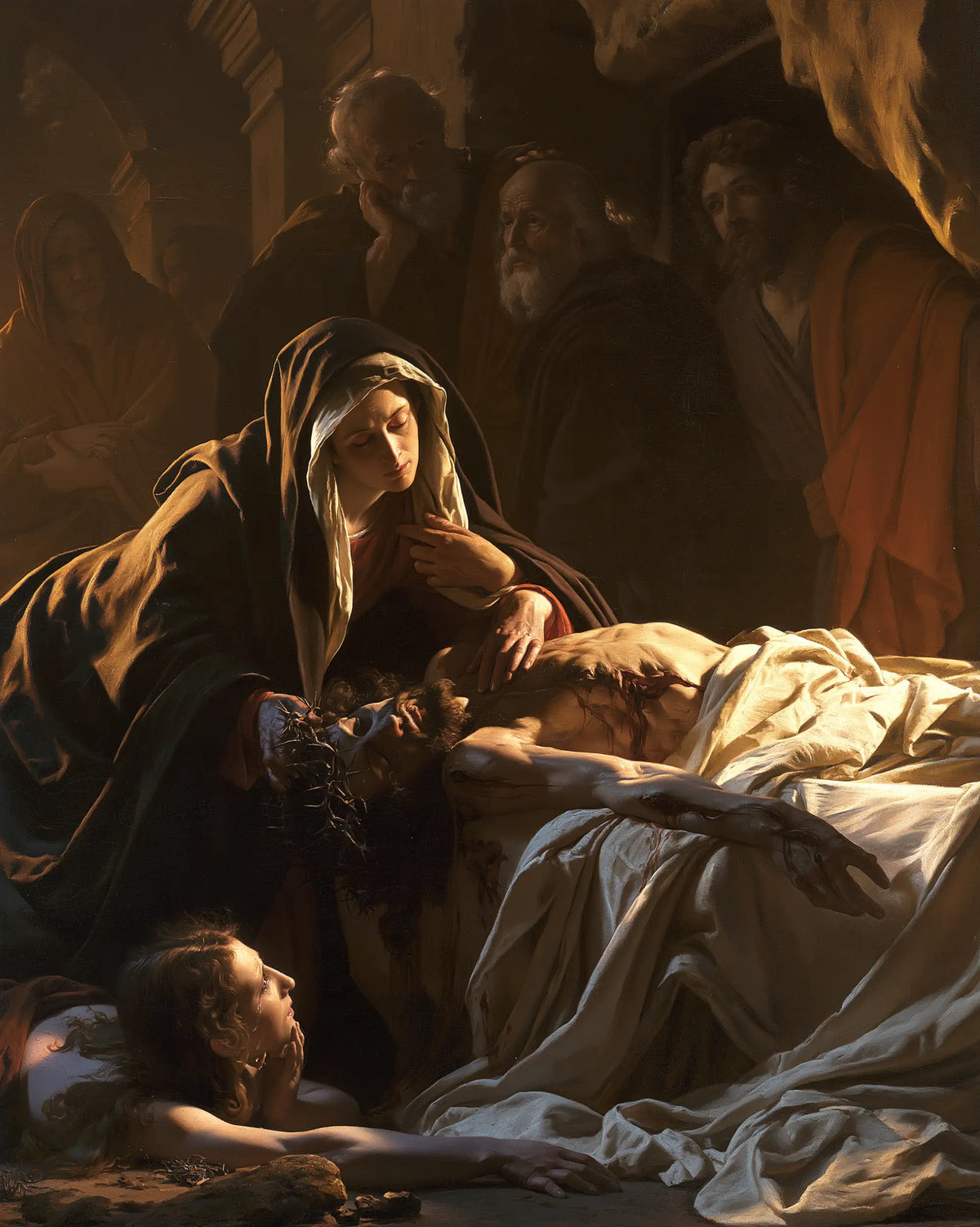 The Entombment of Jesus Christ — The Watcher in the Brown Cloak