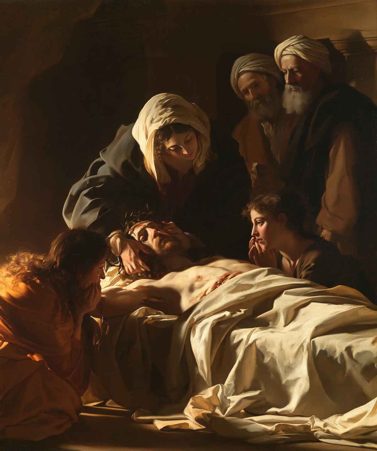 The Entombment of Jesus Christ — The Brow Caressed in Gentle Shadow