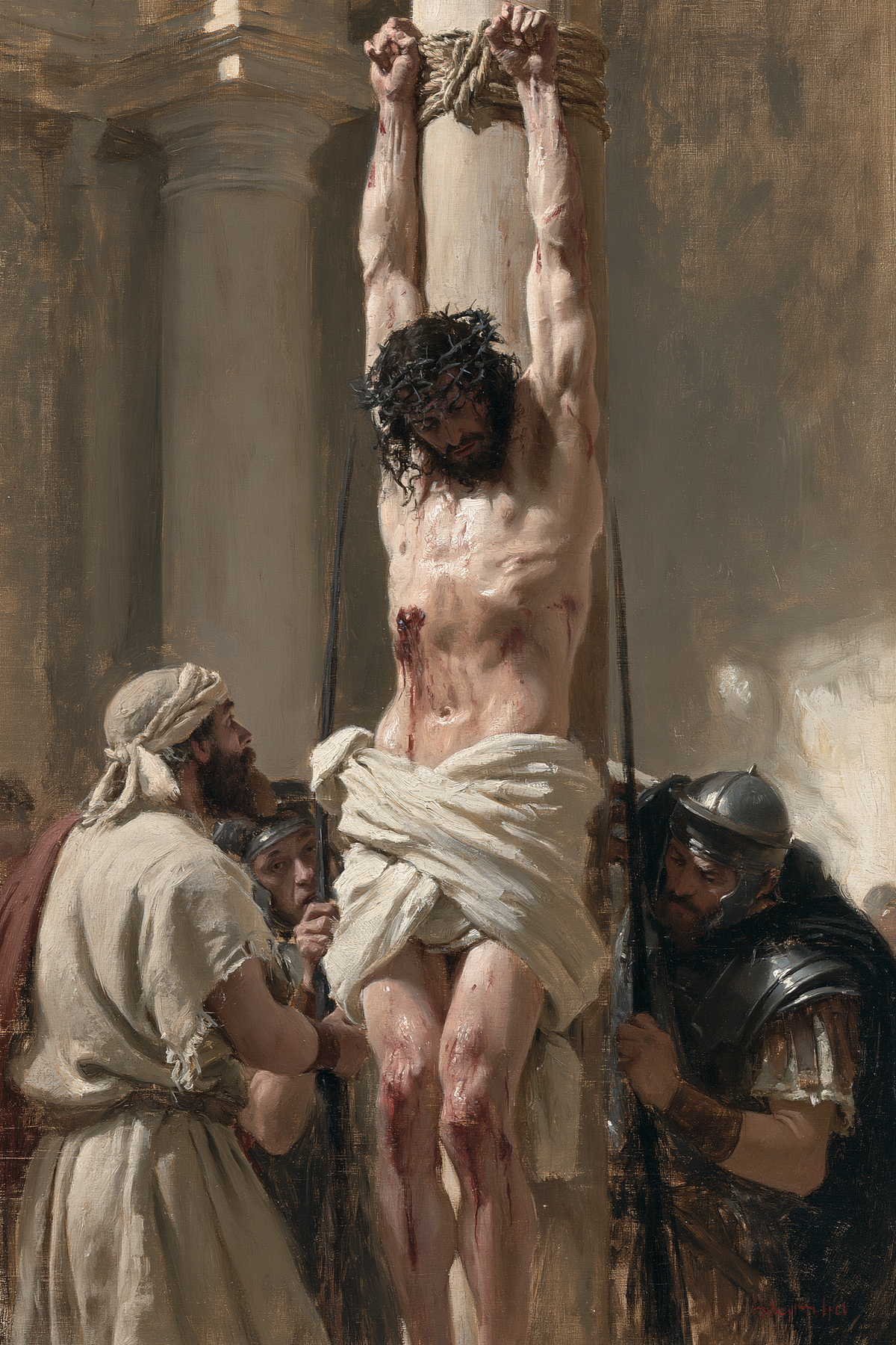 The Flagellation of Christ - Impressionist · Portrait n° 10 — aperçu de la finition sélectionnée