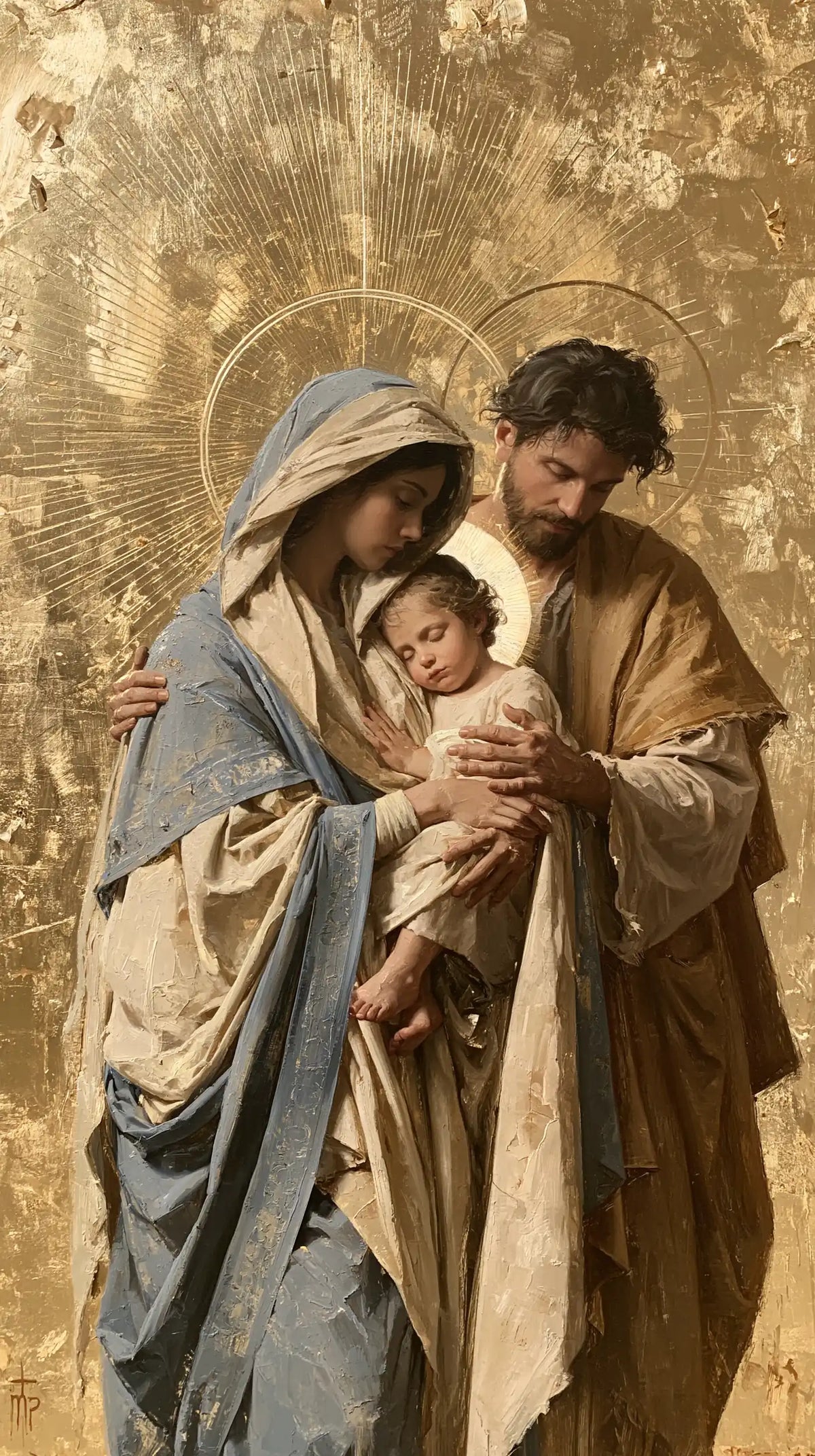 The Holy Family — The Child Amid the Vast Gold