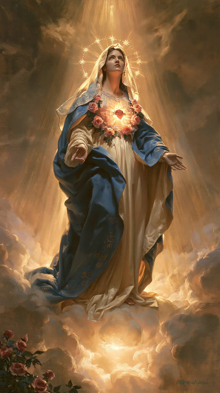 The Immaculate Heart of Mary — The Blue Mantle Above the Dawning Day