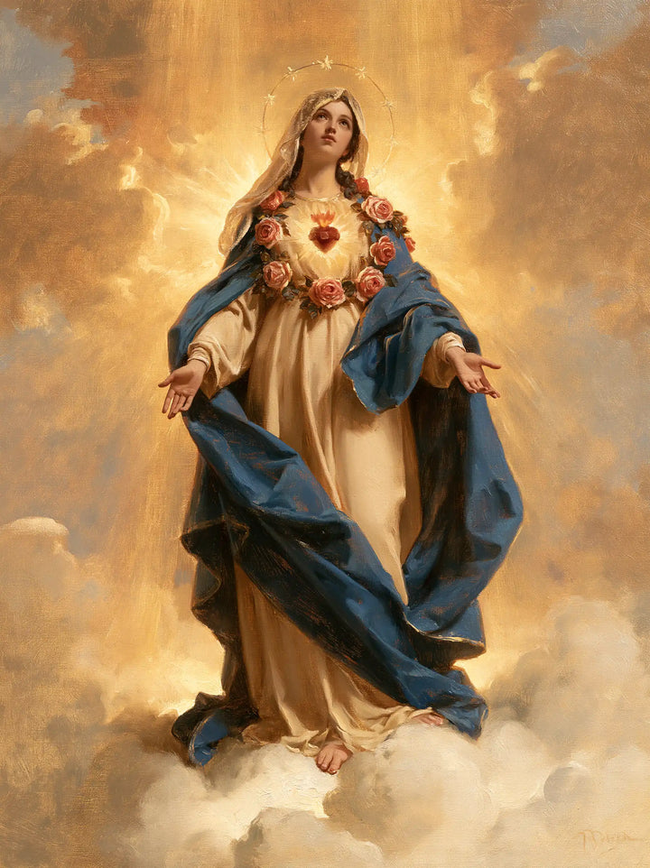 The Immaculate Heart of Mary — Azure Folded in Luminous Glory