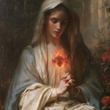 Immaculate Heart of Mary - Mary in Prayer with the Immaculate Heart · Square n° 3