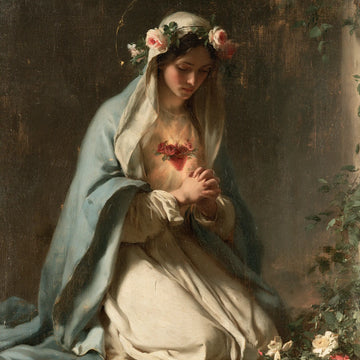 Immaculate Heart of Mary - Mary in Prayer with the Immaculate Heart · Square n° 4