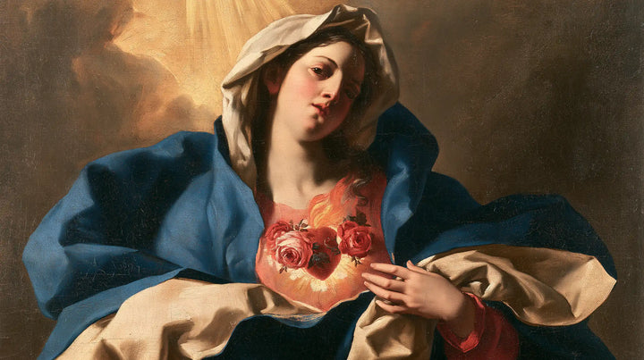 The Immaculate Heart of Mary — The Rose Heart in the Breath of Drapery