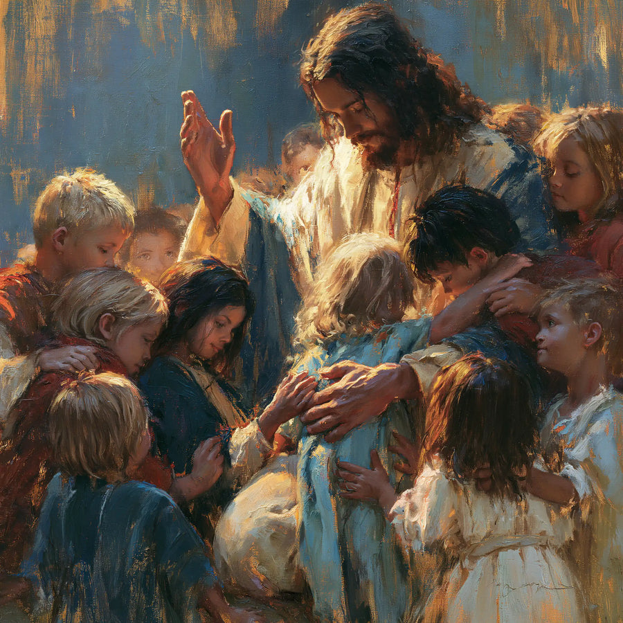Jesus and the Children - Expressionist · Square n° 2