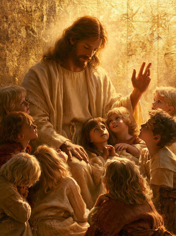 Jesus and the Children — Childhood in Deep Amber