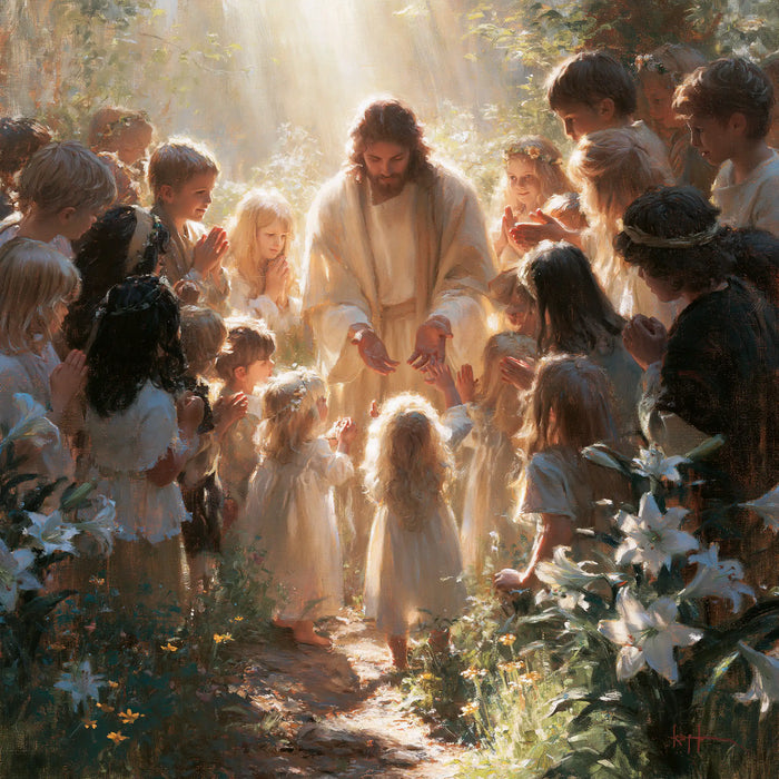 Jesus and the Children — The Ray upon Two Little Silhouettes