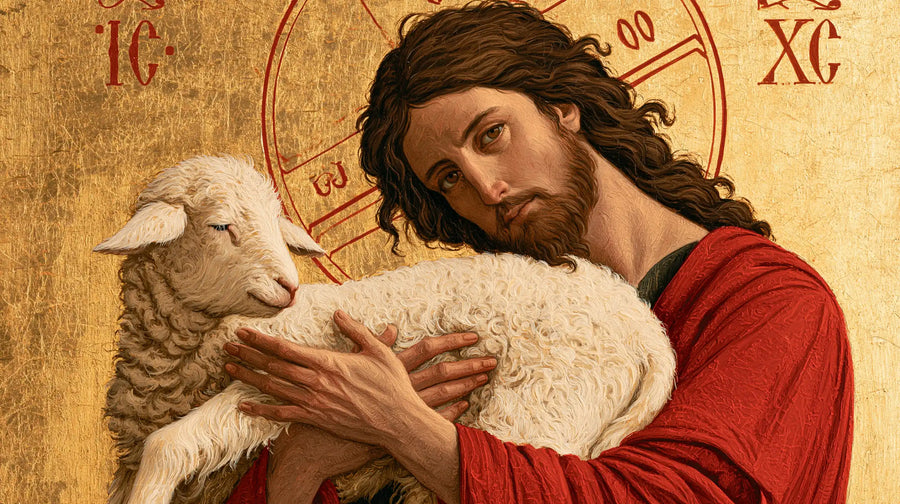 Jesus and the Lamb - Contemporary Byzantine · Landscape n° 10