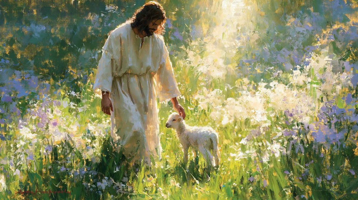 Jesus and the Lamb — The Clearing of a Thousand Blossoms