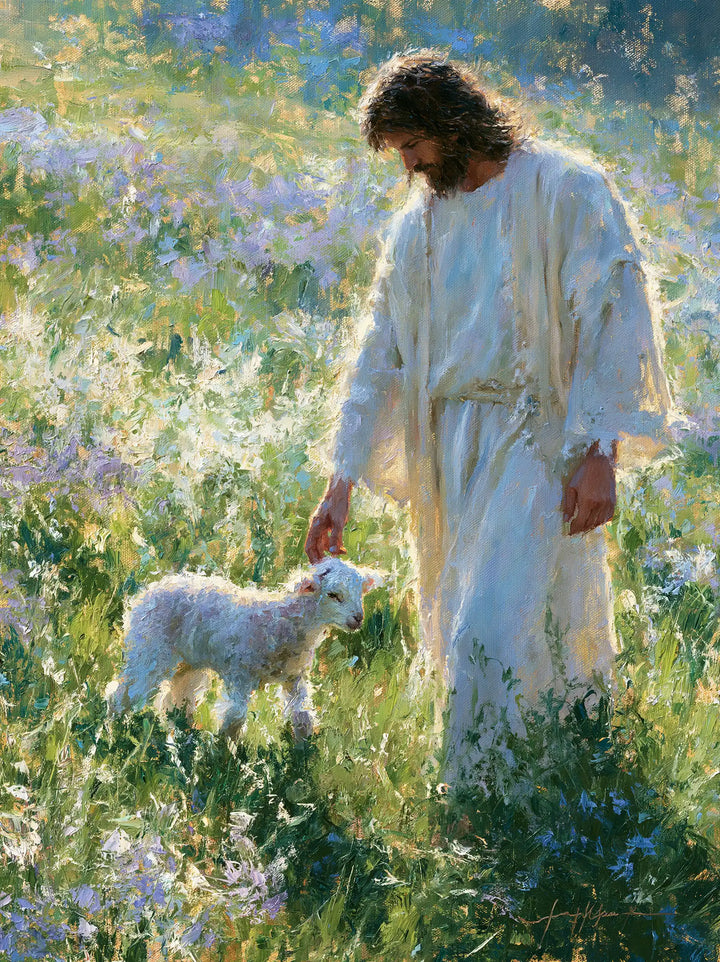 Jesus and the Lamb - Impressionist · Portrait n° 9