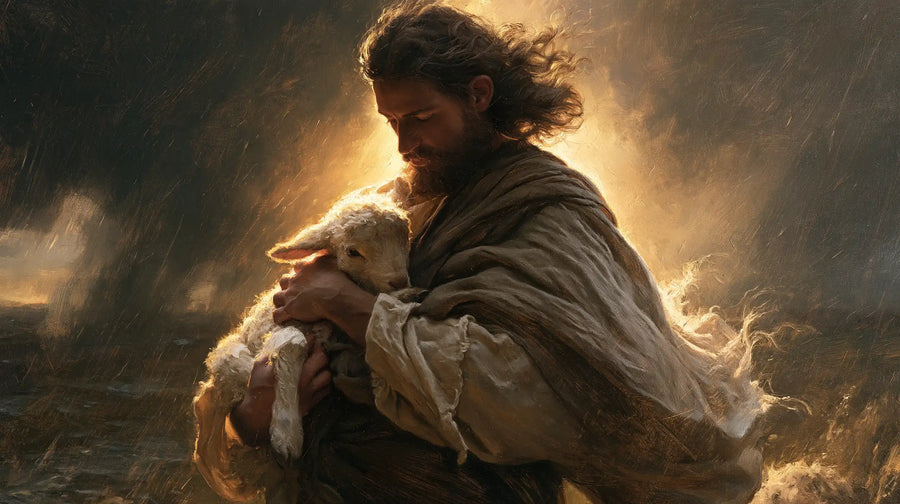 Jesus and the Lamb - Jesus Protecting the Lamb · Landscape n° 16