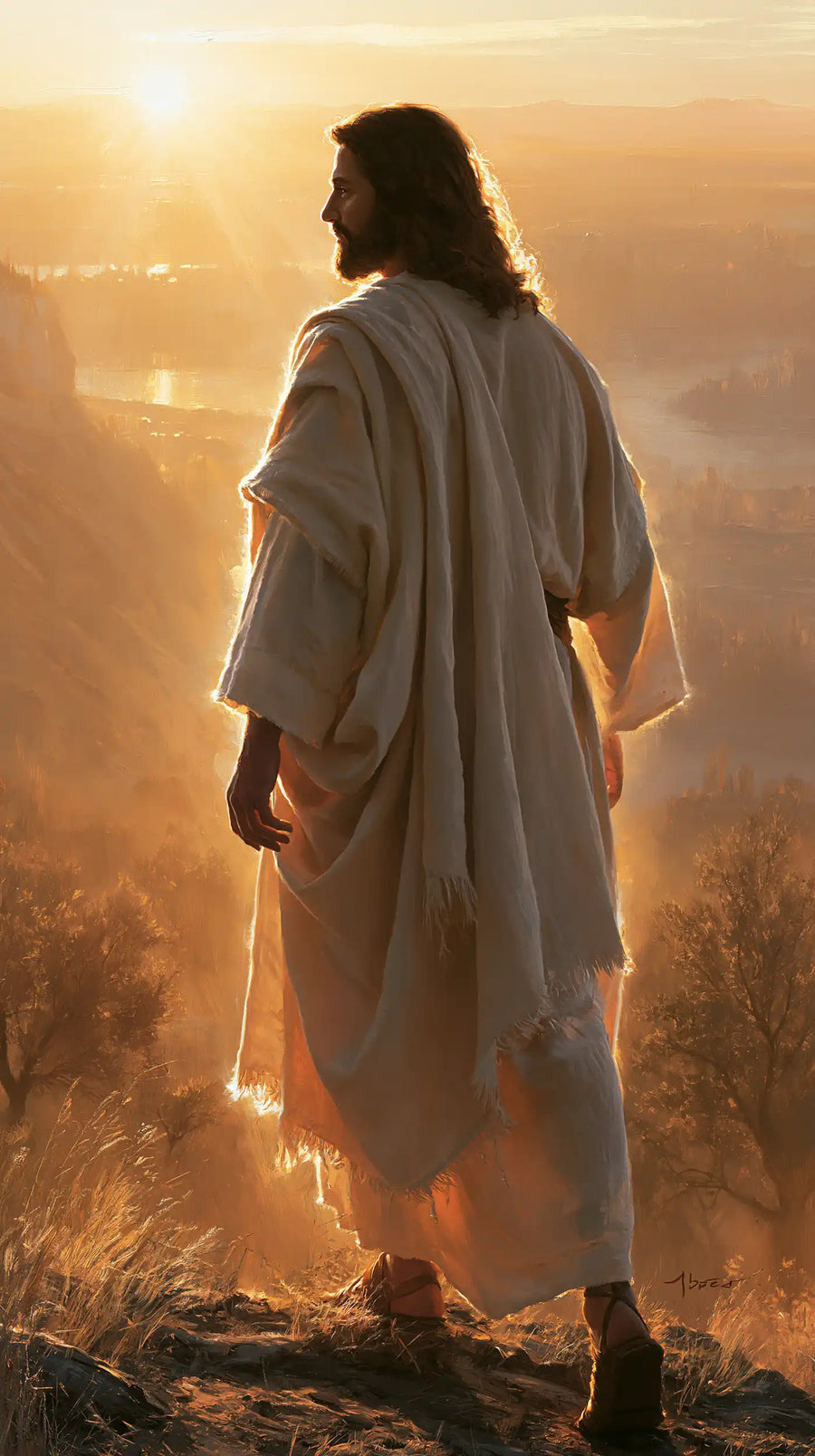 Jesus at Sunset - Sacred Silence · Portrait n° 3