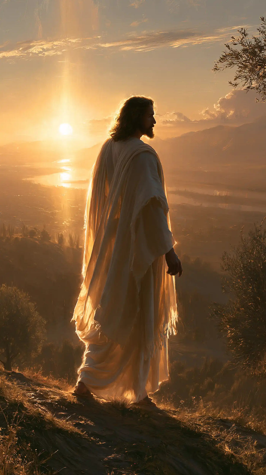 Jesus at Sunset - Sacred Silence · Portrait n° 7