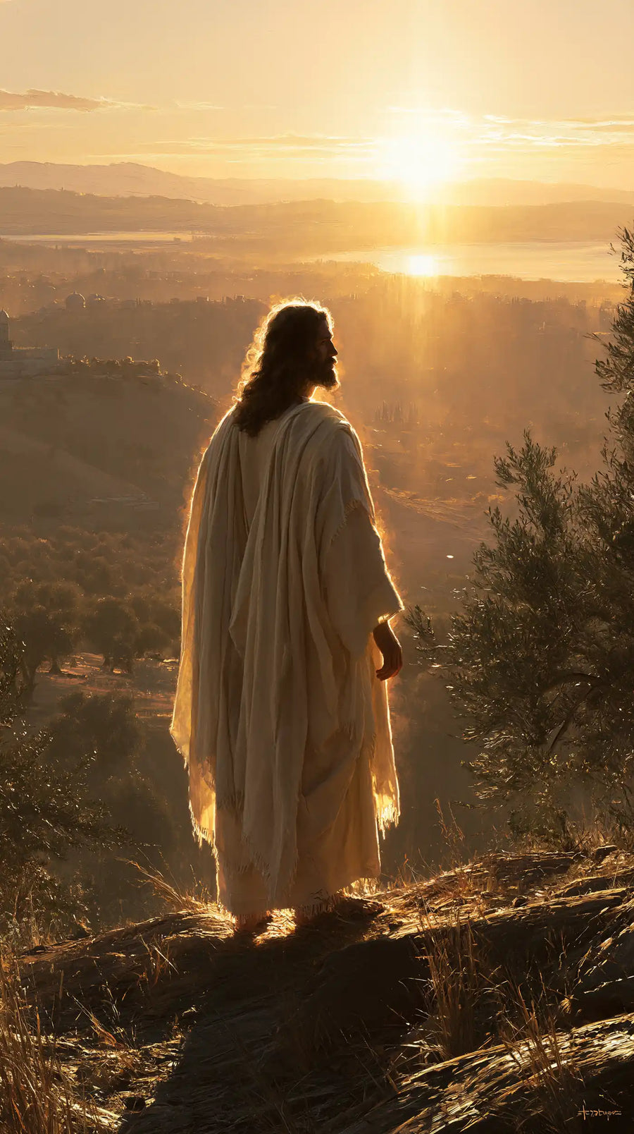 Jesus at Sunset - Sacred Silence · Portrait n° 9