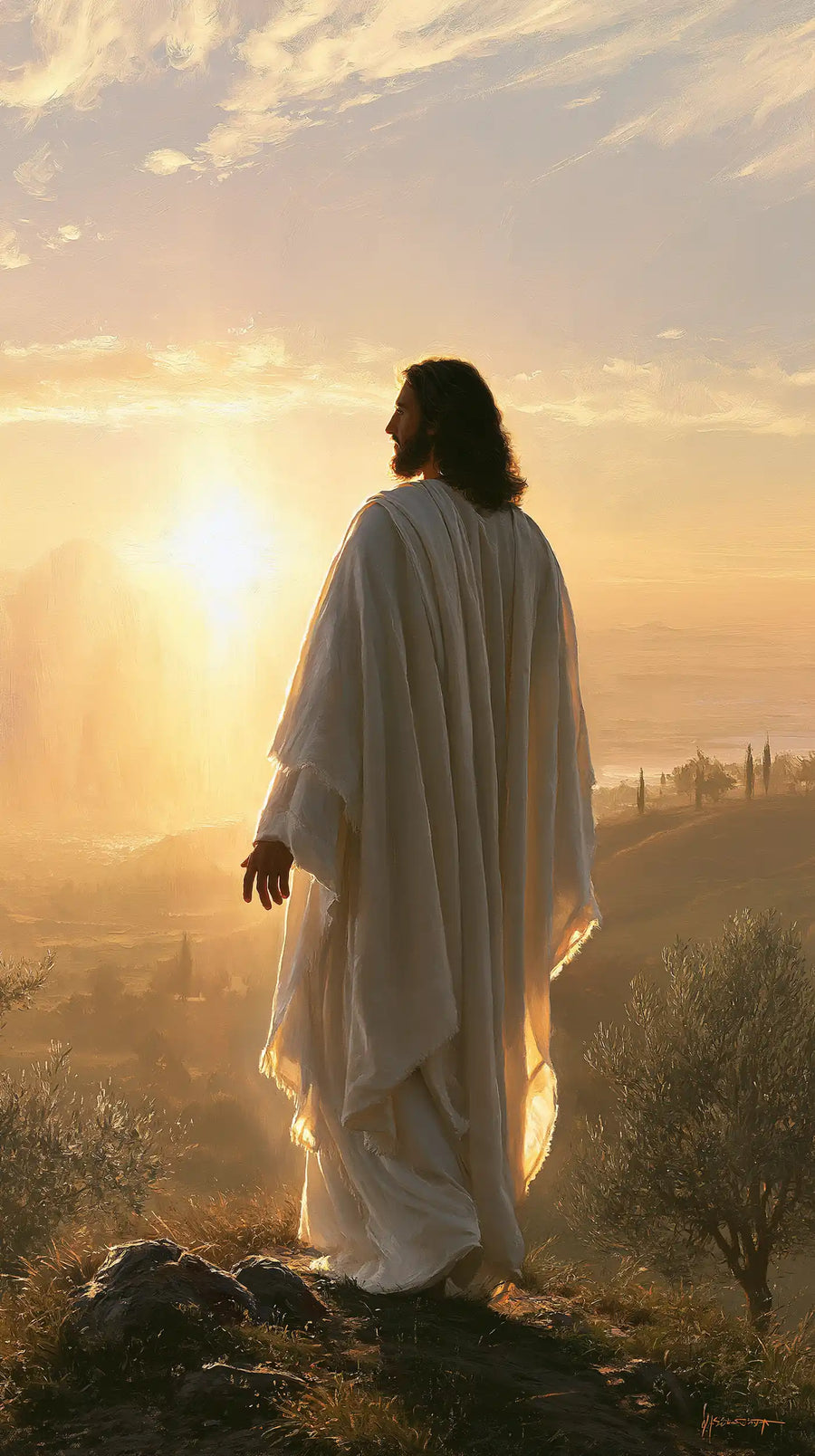 Jesus at Sunset - Sacred Silence · Portrait n° 20