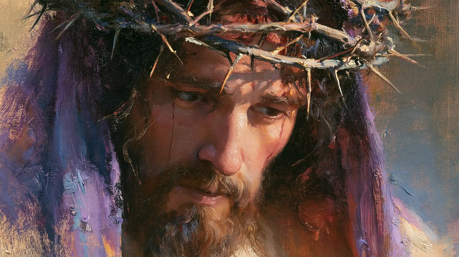 Jesus Crowned with Thorns — The Gaze beneath the Pale Woven Crown