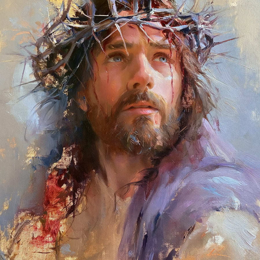 Jesus Crowned with Thorns — The Appeal in the Sky-Colored Robe