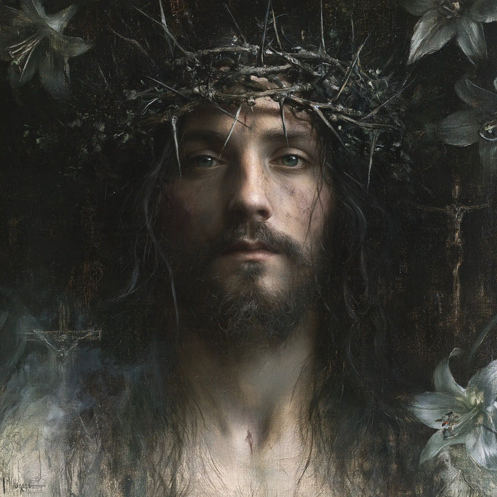 Jesus Crowned with Thorns — The Crown among Silver Flowers