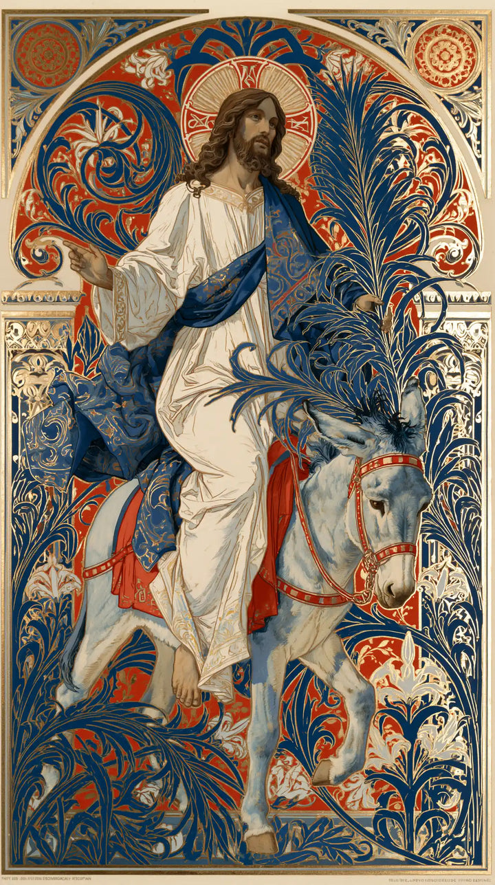 Jesus Enters Jerusalem – Sacred Art Nouveau · Portrait no. 1