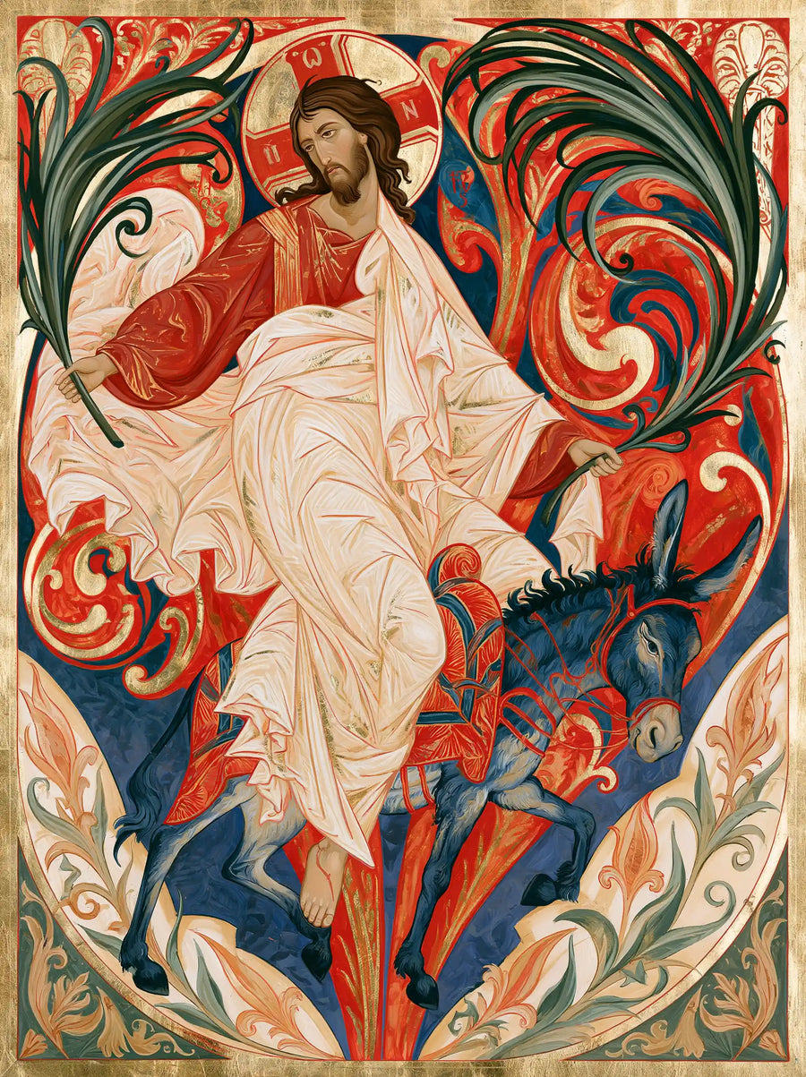 Jesus Enters Jerusalem – Sacred Art Nouveau · Portrait no. 3
