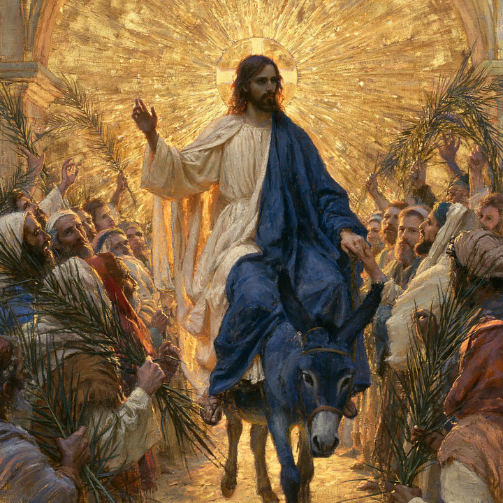 Jesus Enters Jerusalem – Sacred Gold · Square no. 6