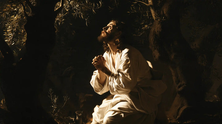 Jesus in Gethsemane - Caravaggio Tenebrism · Landscape n° 13