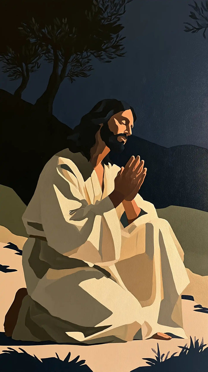 Jesus in Gethsemane - Contemporary Minimalism · Portrait n° 3