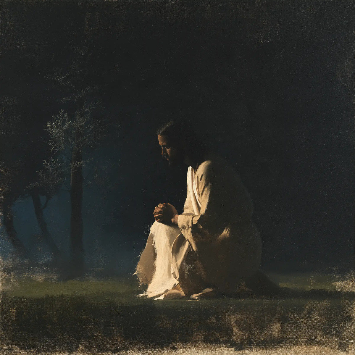 Jesus in Gethsemane - Contemporary Minimalism · Square n° 1