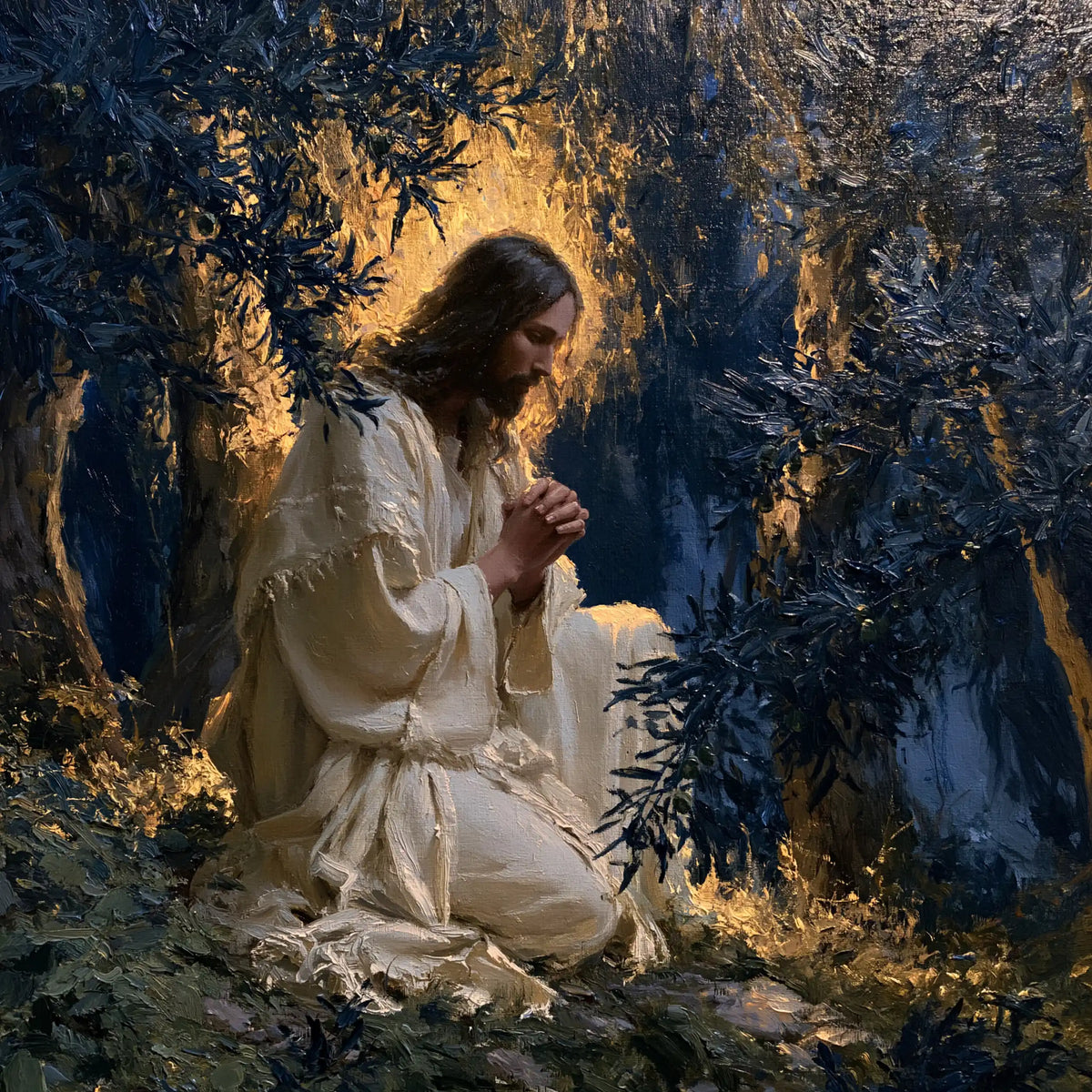 Jesus in Gethsemane — Linen in the Golden Passage