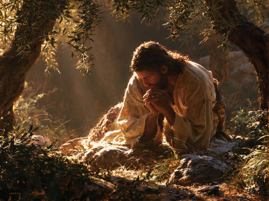Jesus in Gethsemane - Jesus Prostrate in the Garden · Landscape n° 2