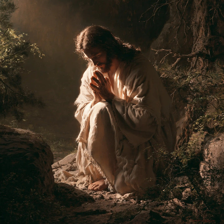 Jesus in Gethsemane — Ivory Held Close to the Heart