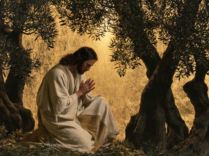 Jesus in Gethsemane - Sacred Gold · Landscape n° 2