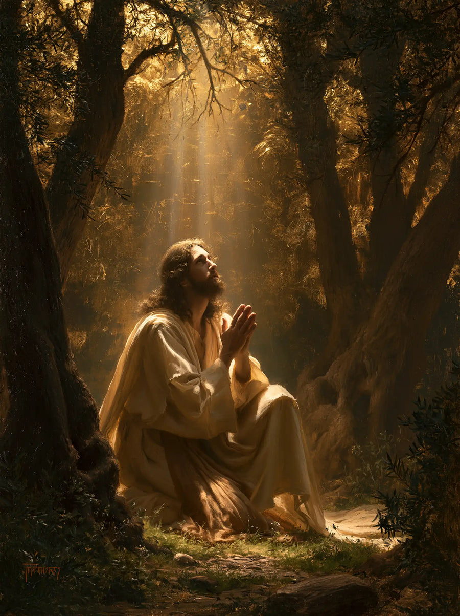 Jesus in Gethsemane - Sacred Gold · Portrait n° 10