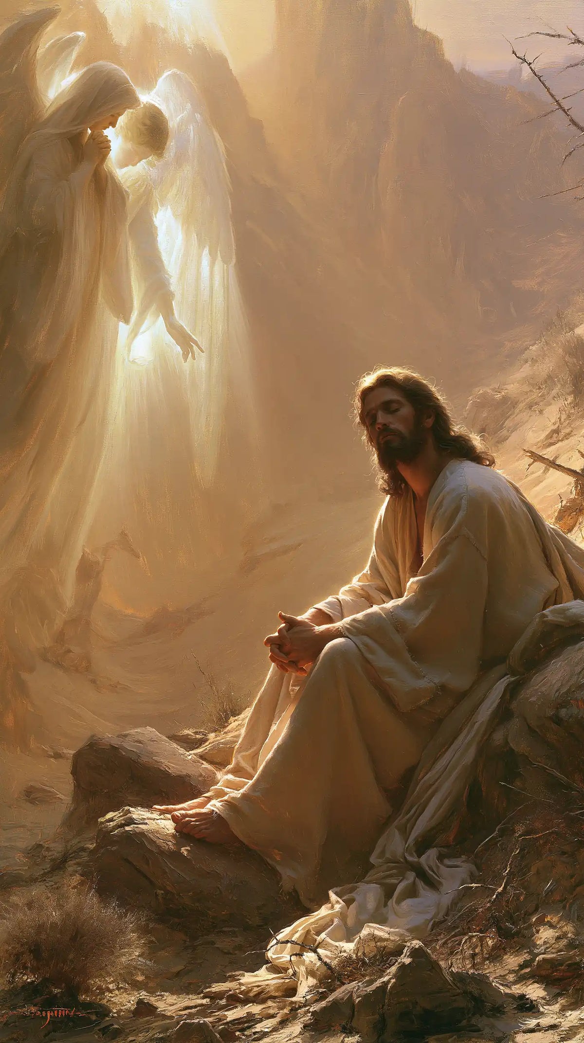 Jesus in the Desert — The Presence in the Sandy Ray